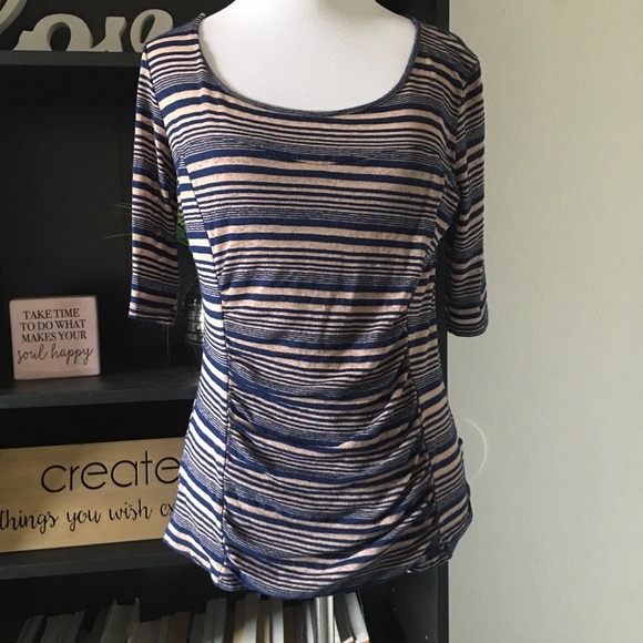 ✨️4/$25 SALE✨️PLEIONE stripe top. MP - Picture 1 of 9